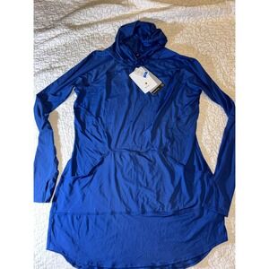 BloqUV Women's Sun Protective UPF 50 Hoodie Dress Navy Size Large